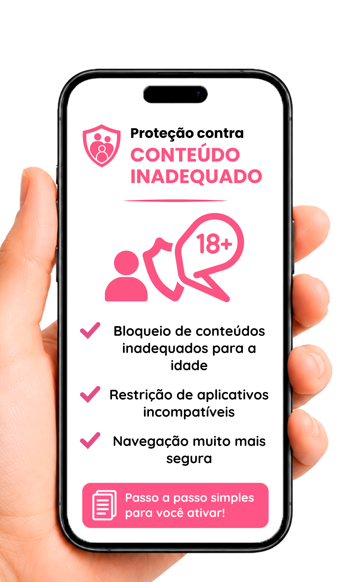 Mockup do módulo Proteção contra Conteúdo Inadequado